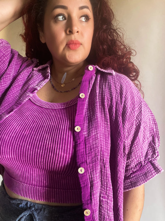 Angel Gauze Top Magenta