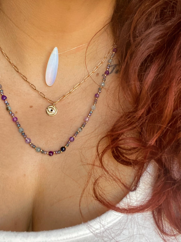 Protection Agate Double Necklace