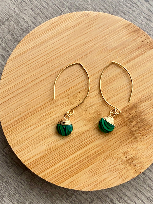 Mars Malachite Earrings