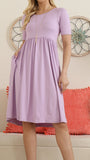 Whimsical Basic Dress Lavender