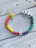 Multi Color  Bestie Sister Emoji Bracelet