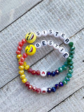 Multi Color  Bestie Sister Emoji Bracelet